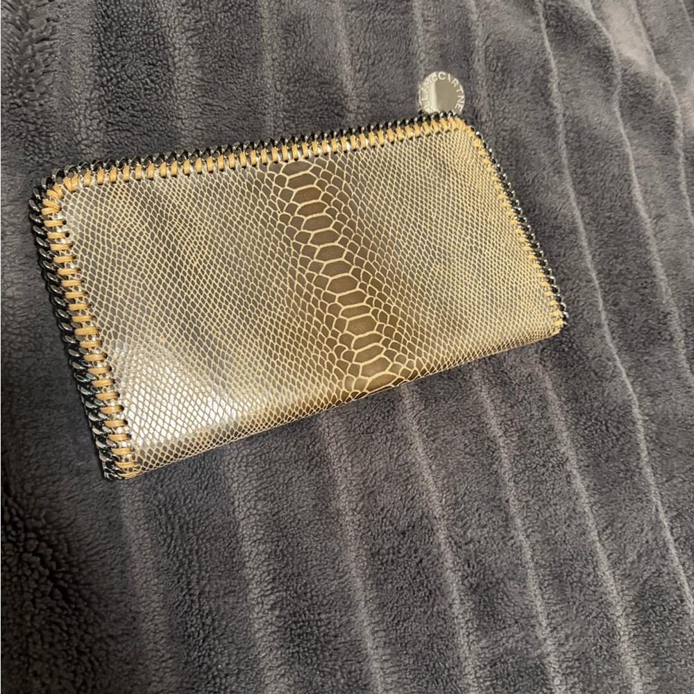 Stella McCartney snakeskin print clutch